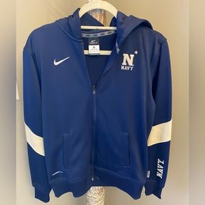 Nike Navy Academy light weight jacket w/ hood size M